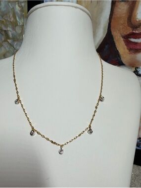 18k diamond gold chain